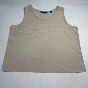 Preston & York Beige Polyester Tank Top - Size 22W
